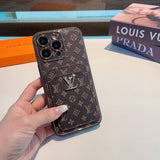 Pre Order Leather Gold Luxury Logo Design Phone Case