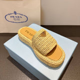 Pre Order Luxury Crochet Flatform Slides