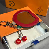 Pre Order Cherry Mirror Luxury Logo Design Keychain