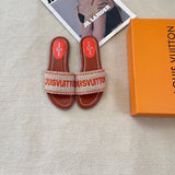 Pre Order Luxury Logo Flat Mules