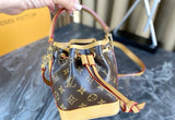 Pre Order Luxury Brown & Cream Logo Bucket Bag