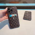 Pre Order Leather Gold Luxury Logo Design Phone Case