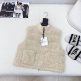 Pre Order Luxury Logo Teddy Pocket Gilet