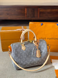 Pre Order Luxury Logo Denim Speedy Bag (2 Styles)
