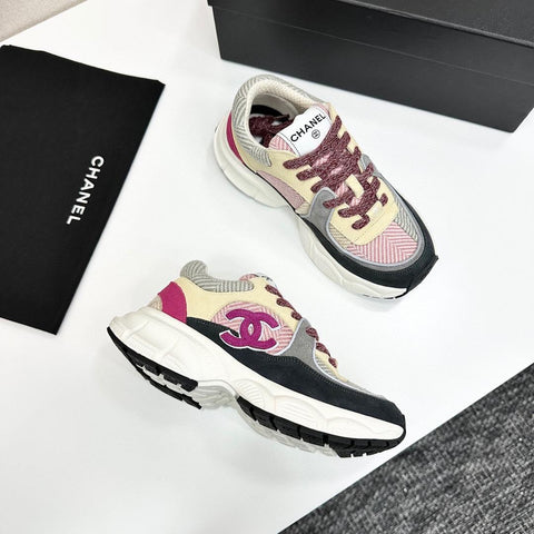 Pre Order Luxury Purple Double C Logo Trainers
