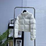 Pre Order Cropped Puff Coat In White