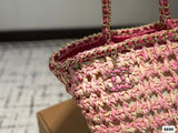 Pre Order Luxury Logo Chain Bucket Beach Bag (3 Colours)