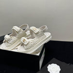 Pre Order Crochet Luxury Gold Logo Sandals