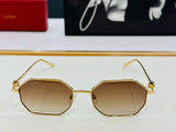 Pre Order Luxury Rounded Gold Sunglasses