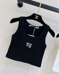 Pre Order Luxury w a n g Logo Crop Vest Tee
