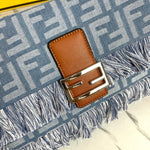 Pre Order Frayed Denim Double Letter Design Handbag
