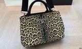 Pre Order Luxury Logo Leopard Handbag With Strap