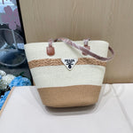 Pre Order Luxury Logo Stripe Basket Bag