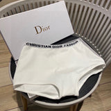 Pre Order Luxury C & D Logo Bikini Set In White
