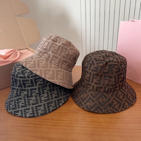 Pre Order Luxury Double Letter Design Logo Bucket Hat