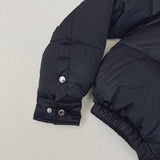 Pre Order Cropped Luxury Logo Puffer Collar Coat