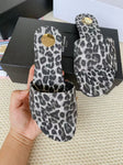 Pre Order Luxury Leopard Flat Slides