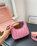 Pre Order Luxury Pleated Design Logo Mini Bag (7 Colours)