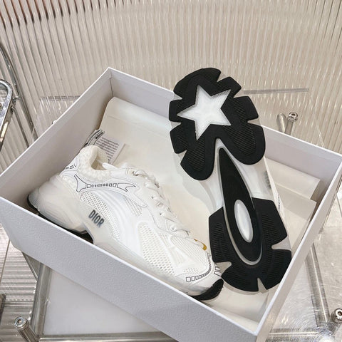 Pre Order White Luxury Star Logo Runners