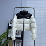 Pre Order Cropped Puff Coat In Black/White