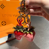 Pre Order Strawberry Luxury Logo Keychain