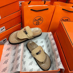 Pre Order Luxury Empire Suede Sandals In Beige