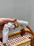 Pre Order Luxury Tanned Logo Design Basket Handbag
