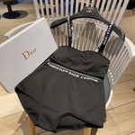 Pre Order Luxury C & D Logo Bikini Set In Black