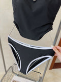 Pre Order Luxury Logo Strap Top Bikini Set