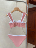 Pre Order Luxury Logo Blush Pink Bikini Set