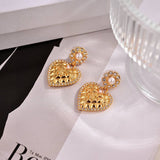 Pre Order Luxury Heart Shape Gold Pearl Earrings