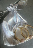 Diamanté Ball Gold Hoops