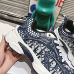 Pre Order Luxury Leather Blue Logo Design Trainers