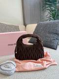 Pre Order Textured Soft Luxury Handbag In Chocolate
