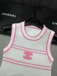 Pre Order Sleeveless Initial Luxe Logo Vest Top
