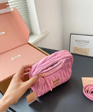 Pre Order Luxury Pleated Design Logo Mini Bag (7 Colours)