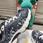 Pre Order Luxury Leather Blue Logo Design Trainers