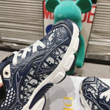 Pre Order Luxury Leather Blue Logo Design Trainers