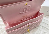Pre Order Luxury Gold Logo Chain  Pink Bag