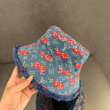 Pre Order Cherry Logo Design Luxury Denim Bucket Hat