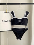 Pre Order Luxury Bandeau White Logo Bikini Set