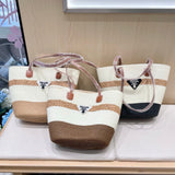 Pre Order Luxury Logo Stripe Basket Bag