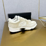 Pre Order Tweed Cream Logo Trainers