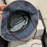 Pre Order Luxury Gold Logo Denim Bucket Hat