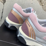 Pre Order Luxury Pink & Silver Double C Logo Trainers