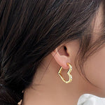 Mini Gold Heart Earrings