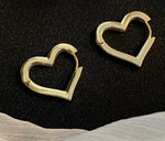 Mini Gold Heart Earrings