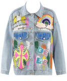 Oversized Sequin Denim Jacket